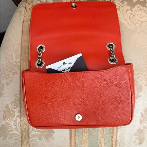 Authentic Prada Orange Leather Crossbody Bag - Picture 3 of 7